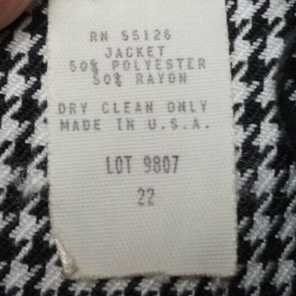 Positive Attitude Womens Plaid Black Short Sleeve Button Back Jacket Top Size 22 - Picture 10 of 14